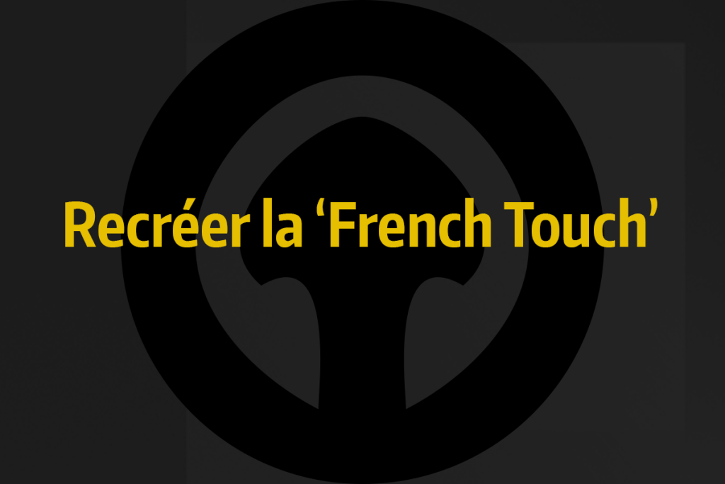 Vignette graphique de la vidéo tutoriel "Recréer la French Touch" avec icône de casque audio.