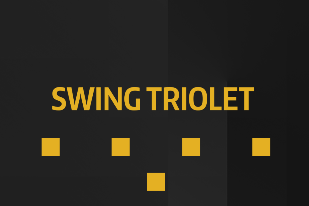 Vignette graphique pour le tutoriel musical sur le thème "Swing Triolet".